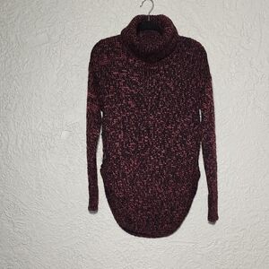 TREASURE & BOND Wool Turtleneck Sweater In Burgundy